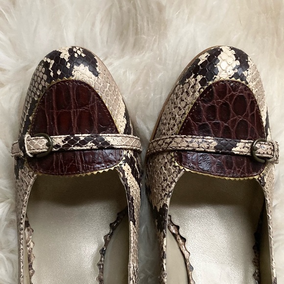 Flawless leather sole snakeskin Franco Barbieri pumps - Picture 4 of 7